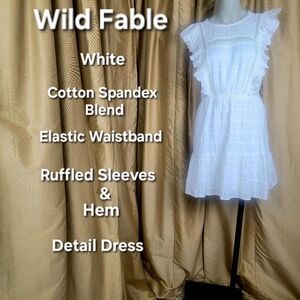 Wild Fable White Ruffled Dress